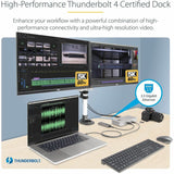 StarTech.com Thunderbolt 4 Multi-Display Docking Station, Quad/Triple/Dual Monitor Dock, 2x HDMI/2x DP, 7x USB Hub, 2.5Gb Ethernet, 98W PD