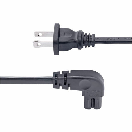 StarTech.com 10ft (3m) Laptop Power Cord, NEMA 1-15P to Right Angle C7, 7A 125V, 18AWG, Replacement Laptop Charger Cable, UL Listed