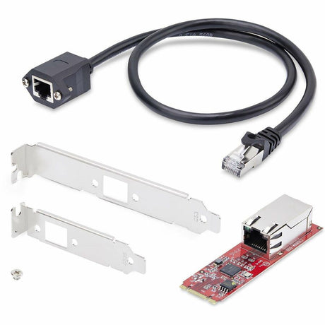 StarTech.com 1-Port 2.5GbE M.2 2280 Network Card, NBASE-T PCIe Ethernet Card, Intel I225-V, Multi-Gigabit Desktop NIC/LAN Card, TAA