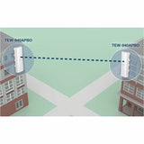 TRENDnet 14 dBi WiFi 6 AX1200 Outdoor Directional PoE Access Point Bridge Kit, TEW-940APBO2K, Includes Two Preconfigured TEW-940APBO Access Points, 5GHz WiFi 6 Point-to-Point Bridge, White