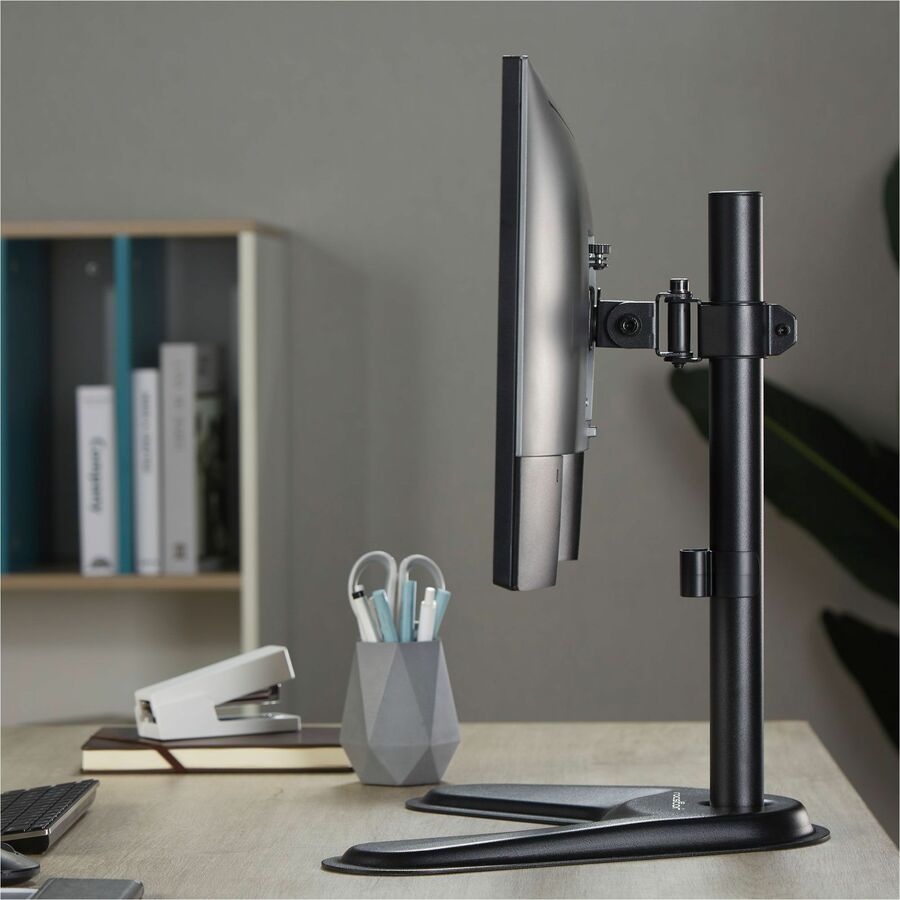 Rocstor ErgoReach Mounting Pole for Monitor - Black - Landscape/Portrait