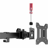 Rocstor ErgoReach Mounting Arm for Monitor, LCD Display, LED Display - Black - Landscape/Portrait