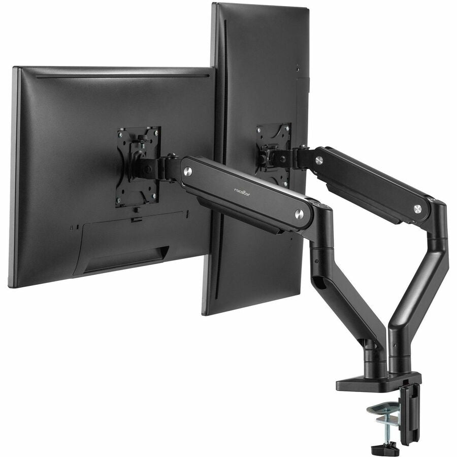Rocstor ErgoReach Mounting Arm for Monitor - Black - Landscape/Portrait
