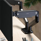 Rocstor ErgoReach Mounting Arm for Monitor - Black - Landscape/Portrait