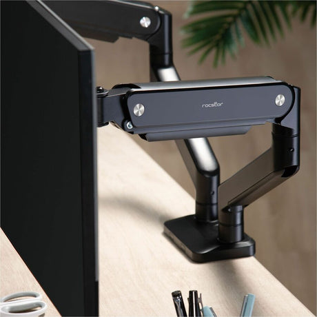 Rocstor ErgoReach Mounting Arm for Monitor - Black - Landscape/Portrait