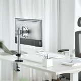 Rocstor ErgoReach Desk Mount for Monitor, Display - Aluminum Silver - Landscape/Portrait