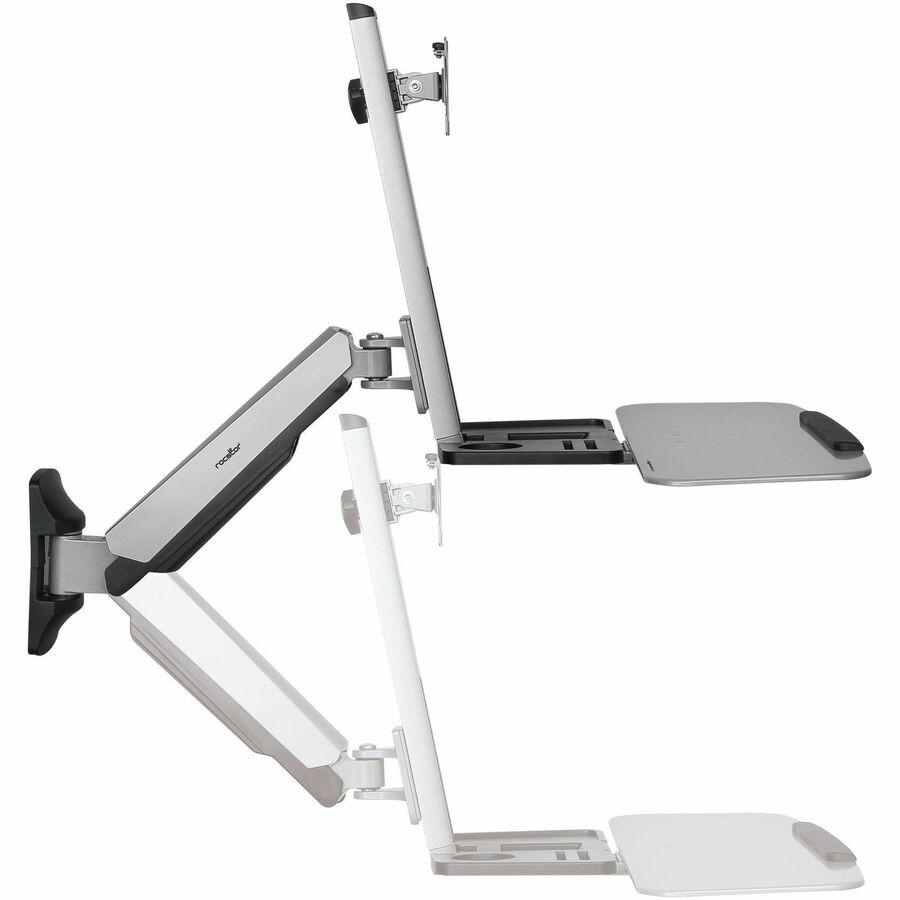 Rocstor Wall Mount for Monitor, Handheld Scanner, Display - Silver