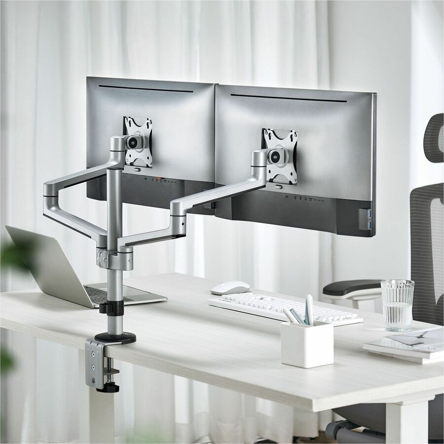 Rocstor Mounting Arm for LED Display, Monitor - Aluminum Silver - Landscape/Portrait