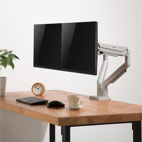 Rocstor ErgoReach Mounting Arm for Monitor - Silver - Landscape/Portrait