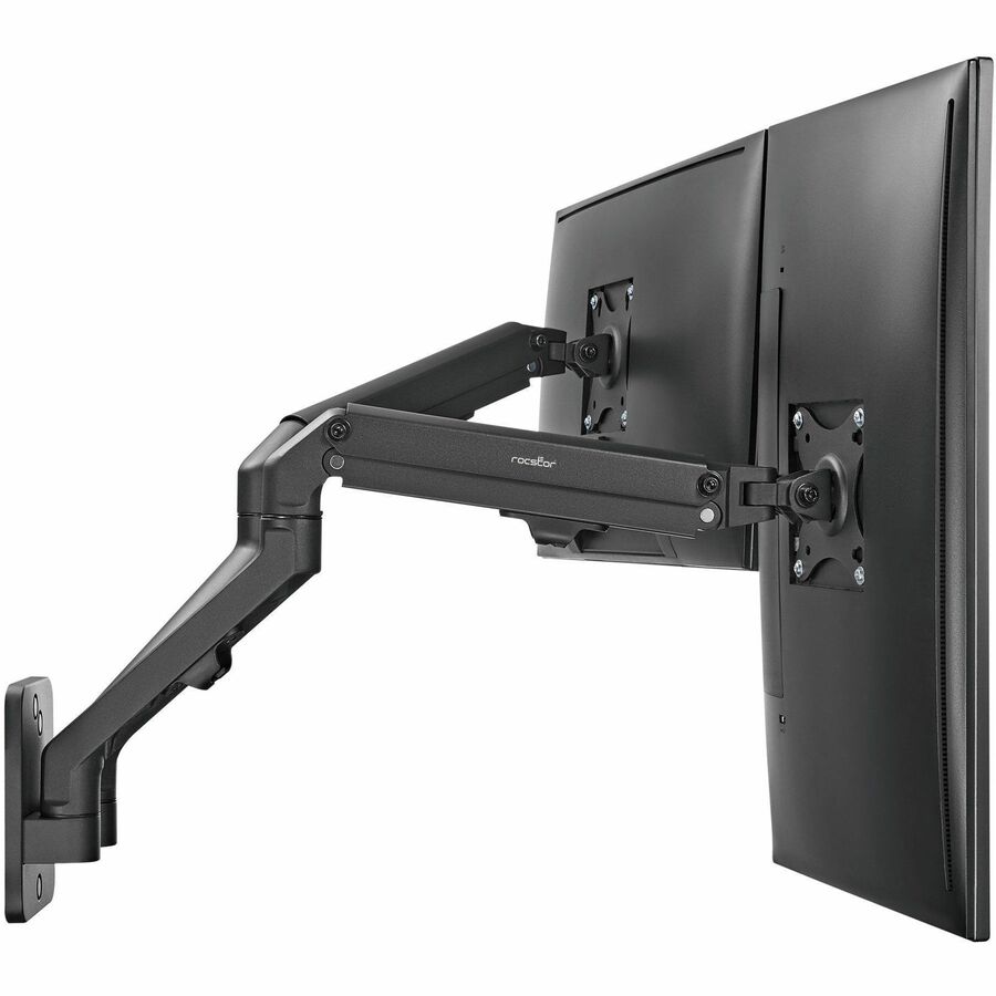 Rocstor ErgoReach Mounting Arm for Monitor, Display - Black - Landscape/Portrait
