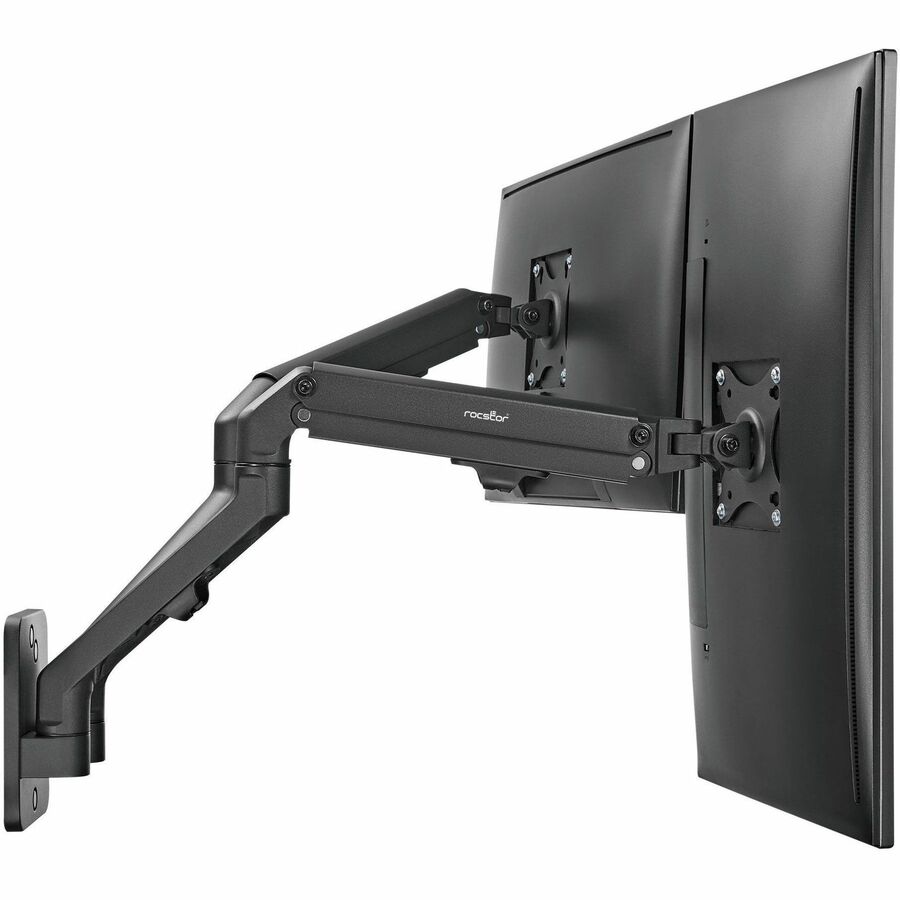 Rocstor ErgoReach Mounting Arm for Monitor, Display - Black - Landscape/Portrait