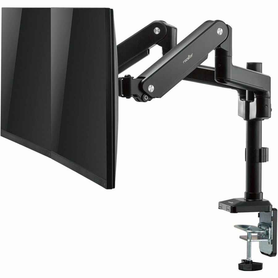 Rocstor ErgoReach Mounting Arm for LED Display, LCD Display, Monitor - Matt Black - Landscape/Portrait