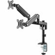 Rocstor ErgoReach Mounting Arm for LED Display, LCD Display, Monitor - Matt Black - Landscape/Portrait