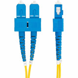 StarTech.com 2m (6.6ft) SC to SC (UPC) OS2 Single Mode Duplex Fiber Optic Cable, 9/125, 40G/100G, Low Insertion Loss, LSZH Jumper Cord