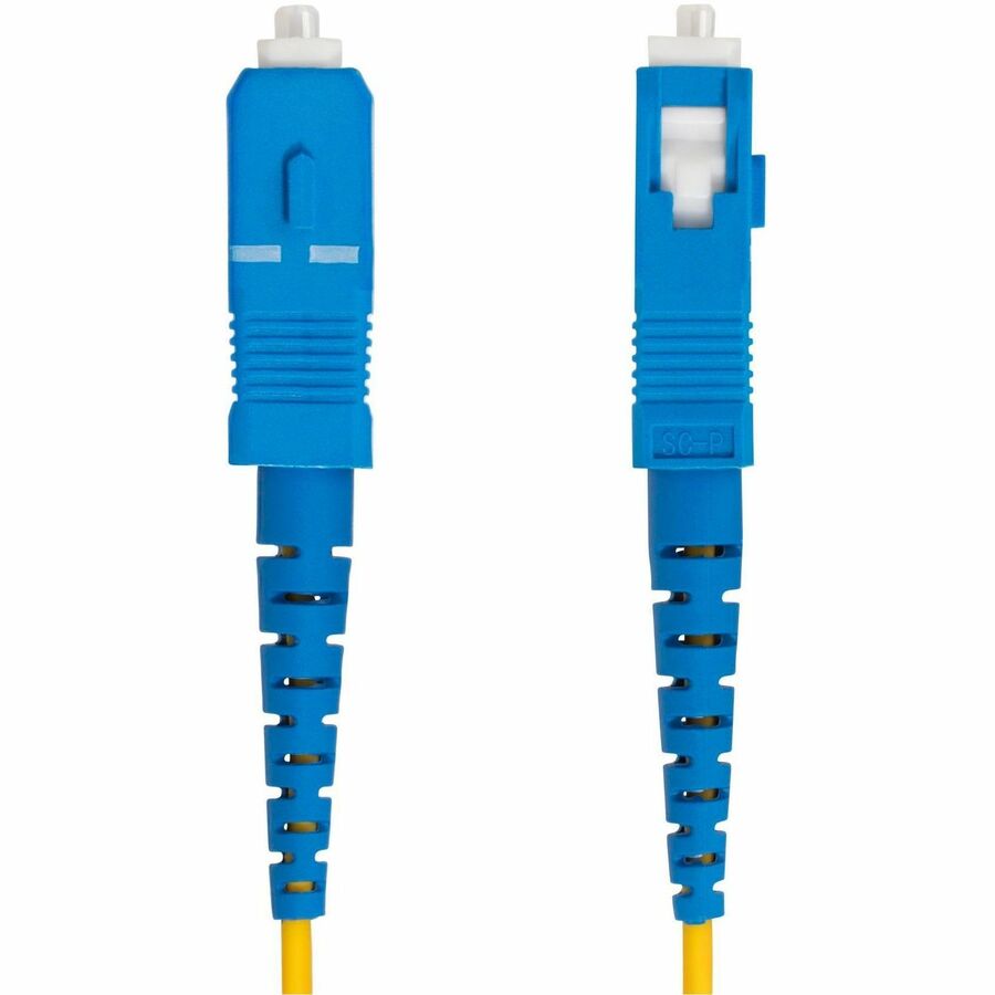 StarTech.com 1m (3.3ft) LC to SC (UPC) OS2 Single Mode Simplex Fiber Optic Cable, 9/125, 40G/100G, Low Insertion Loss, LSZH Jumper Cord
