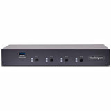 StarTech.com 4-Port KM Switch w/ Mouse Switching, USB 3.0 Keyboard/Mouse Switcher for 4 Computers, 3.5mm and USB Audio, TAA Compliant