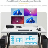 StarTech.com 4-Port KM Switch w/ Mouse Switching, USB 3.0 Keyboard/Mouse Switcher for 4 Computers, 3.5mm and USB Audio, TAA Compliant