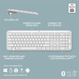 Logitech Signature Slim K950 Wireless Keyboard, Sleek Design, Switch Typing Between Devices, Quiet Typing, Off-white