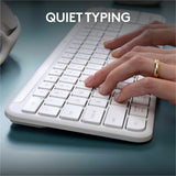 Logitech Signature Slim K950 Wireless Keyboard, Sleek Design, Switch Typing Between Devices, Quiet Typing, Off-white
