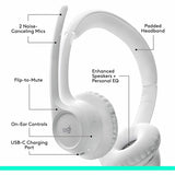Logitech Zone 300 Wireless Bluetooth Headset With Noise-Canceling Microphone, Compatible with Windows, Mac, Chrome, Linux, iOS, iPadOS, Android - Off-white