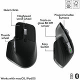 Logitech MX Keys S Combo for Mac, Wireless Keyboard and Mouse With Palm Rest, Bluetooth, Space Gray