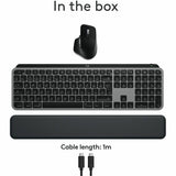 Logitech MX Keys S Combo for Mac, Wireless Keyboard and Mouse With Palm Rest, Bluetooth, Space Gray