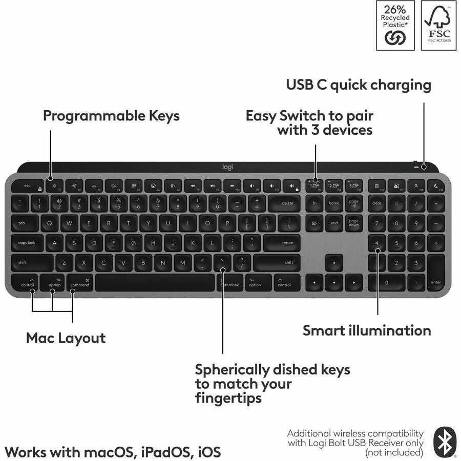 MX KEYS S FOR MAC SPACE GREY