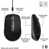 Logitech MX Anywhere 3S for Mac, Compact Wireless Bluetooth Mouse, 8K DPI Any-Surface Tracking, Quiet Clicks, USB C, Space Grey