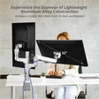 SIIG MTPRO Desk Mount Dual Monitor Arm - up to 32" Display, Max. Load 19.8 lbs, VESA 75/100mm, Mechanical Spring Design
