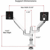 SIIG MTPRO Desk Mount Dual Monitor Arm - up to 32" Display, Max. Load 19.8 lbs, VESA 75/100mm, Mechanical Spring Design
