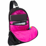 Francine Collection City Slim Carrying Case (Backpack) for 14" Notebook, Tablet, Travel, Smartphone, Accessories - Black