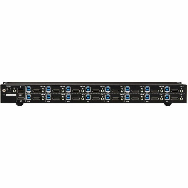 Eaton Tripp Lite Series 16-Port DisplayPort/USB KVM Switch with Audio/Video and USB Peripheral Sharing, 4K 60 Hz, 1U Rack-Mount, TAA