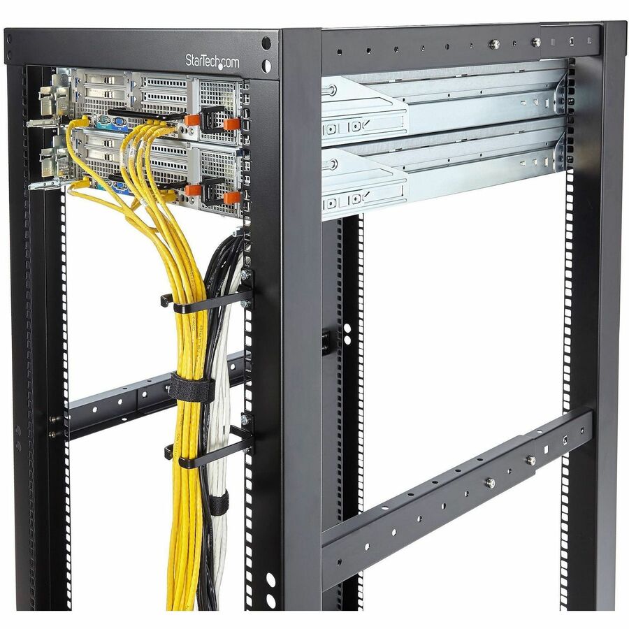 StarTech.com 5-Pack 1U Vertical Cable Management D-Ring Hooks, Server Rack Cable Management, Cable Manager, Network Rack Wire Organizers