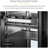 StarTech.com 1U Server Rack Cabinet Shelf - Fixed 16" Deep Cantilever Rackmount Tray for 19" Data/AV/Network Enclosure w/Cage Nuts, Screws