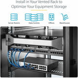 StarTech.com 1U Server Rack Cabinet Shelf - Fixed 16" Deep Cantilever Rackmount Tray for 19" Data/AV/Network Enclosure w/Cage Nuts, Screws