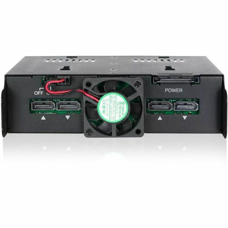 Icy Dock FlexiDOCK MB014SP-B R1 Drive Enclosure for 5.25" SATA/600, 12Gb/s SAS - SATA Host Interface - Black
