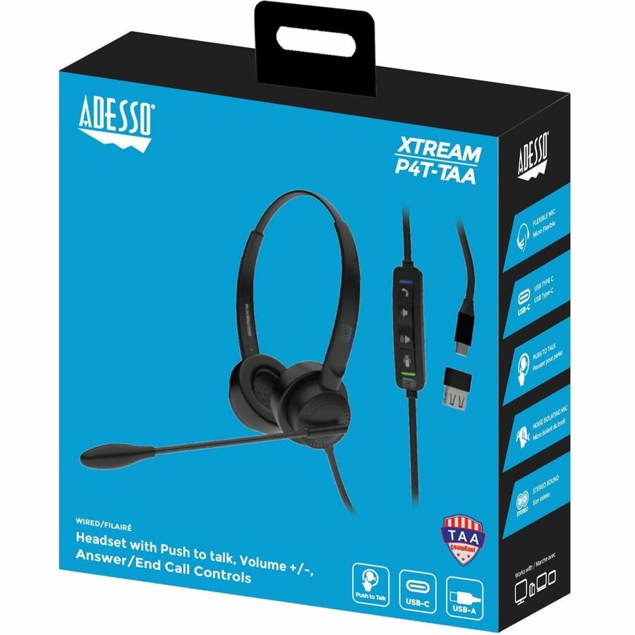 HEADSET W/MIC VOLUME +/- MUTE