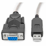 Rocstor 3ft 1 Port USB to Null Modem RS232 DB9 Serial DCE Adapter Cable with FTDI