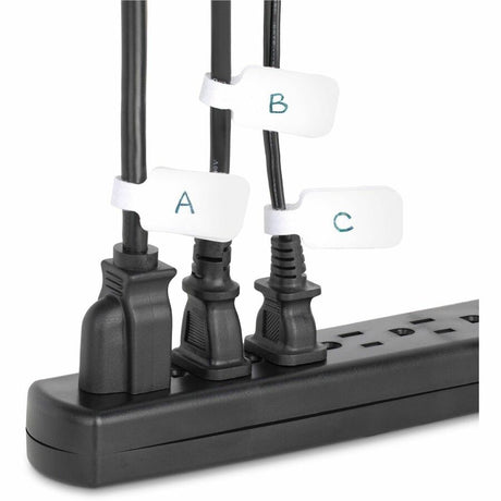 StarTech.com 3.5in (9cm) Cable Labels, 100 Pack, White, Hook-to-Hook Cable Tags, Write-On Cord Labels for Cable Management, Cord Identification