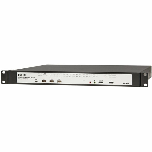 Eaton 32-Port Cat5e KVM over IP Switch - Virtual Media, 2 Remote/1 Local User, HDMI Output, 1U Rack-Mount, TAA