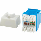 Eaton Tripp Lite Series Cat6a Keystone Jacks, 25 Pack - 4PPoE Compliant, 110/Krone, 568A/B, RJ45 Ethernet, Blue, TAA