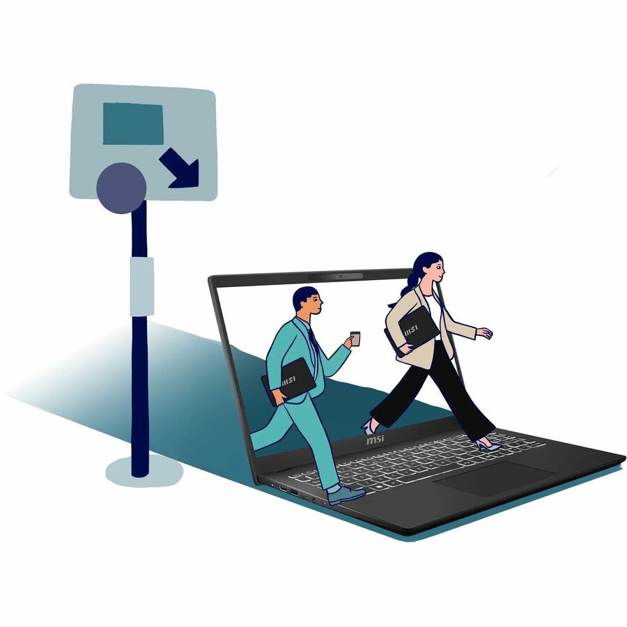 MSI Modern 15 H AI C1M Modern 15 H AI C1MG-028US 15.6" Notebook - Full HD - Intel Core Ultra 9 185H - 32 GB - 1 TB SSD - Classic Black