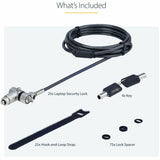 StarTech.com 25-Pack Universal Laptop Lock 6.6ft, Keyed Alike Locking Cable, Security Cable, Compatible w/Noble Wedge&reg;/Nano/K-Slot