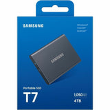 Samsung T7 4 TB Portable Solid State Drive - External - PCI Express NVMe - Titan Gray