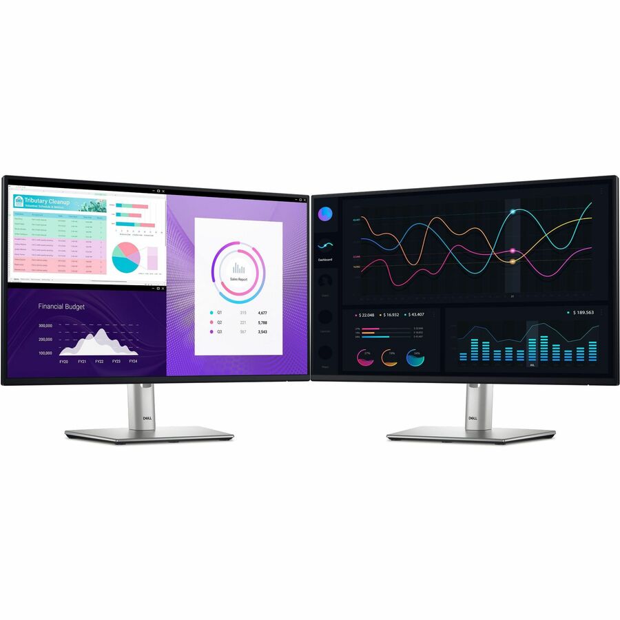 Dell P2425H 24" Class Full HD LED Monitor - 16:9 - Black, Silver