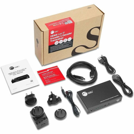 SIIG HDMI Over IP Encoder & Decoder Transceiver, TX/RX Mode Switching, Cascading, 1080p, 1 to 1 600ft
