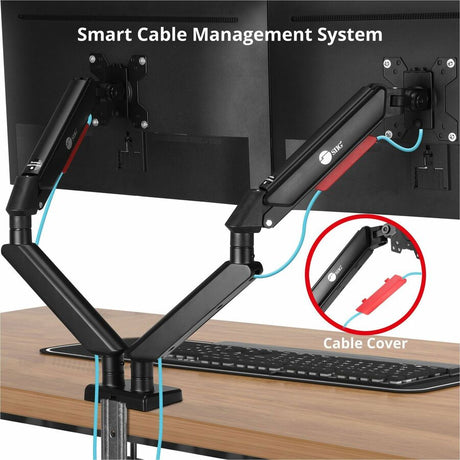 SIIG Dual Monitor Gas Spring Arm Desk Mount - 13" to 32" - Max Load 22 lbs - VESA 75/100mm