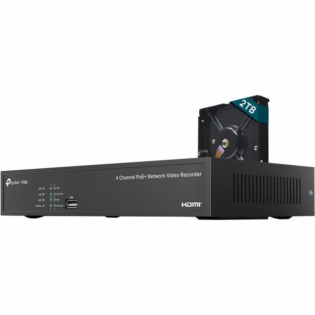 4 CHANNEL 4K POE+ NVR WITH 2TB