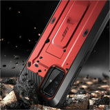 SUP Unicorn Beetle Pro Rugged Carrying Case (Holster) Samsung Galaxy A51 5G Smartphone - Metallic Red