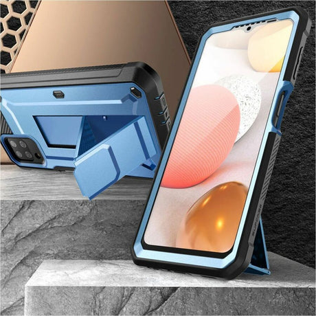 SUP Unicorn Beetle Pro Rugged Carrying Case (Holster) Samsung Galaxy A12 Smartphone - Metallic Blue
